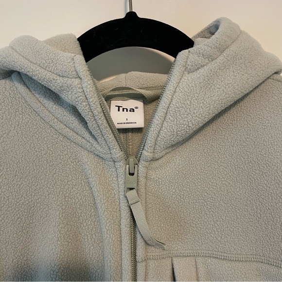 Aritzia TNA Polartec Fleece Full Zip Hoodie Sweatshirt - Picture 2 of 3